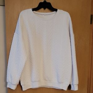 White Textured Sweater